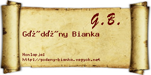 Gödény Bianka névjegykártya